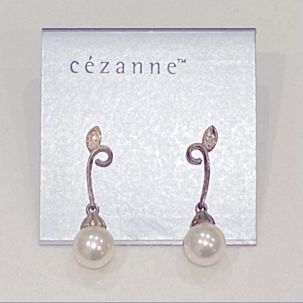 Faux pearl earrings